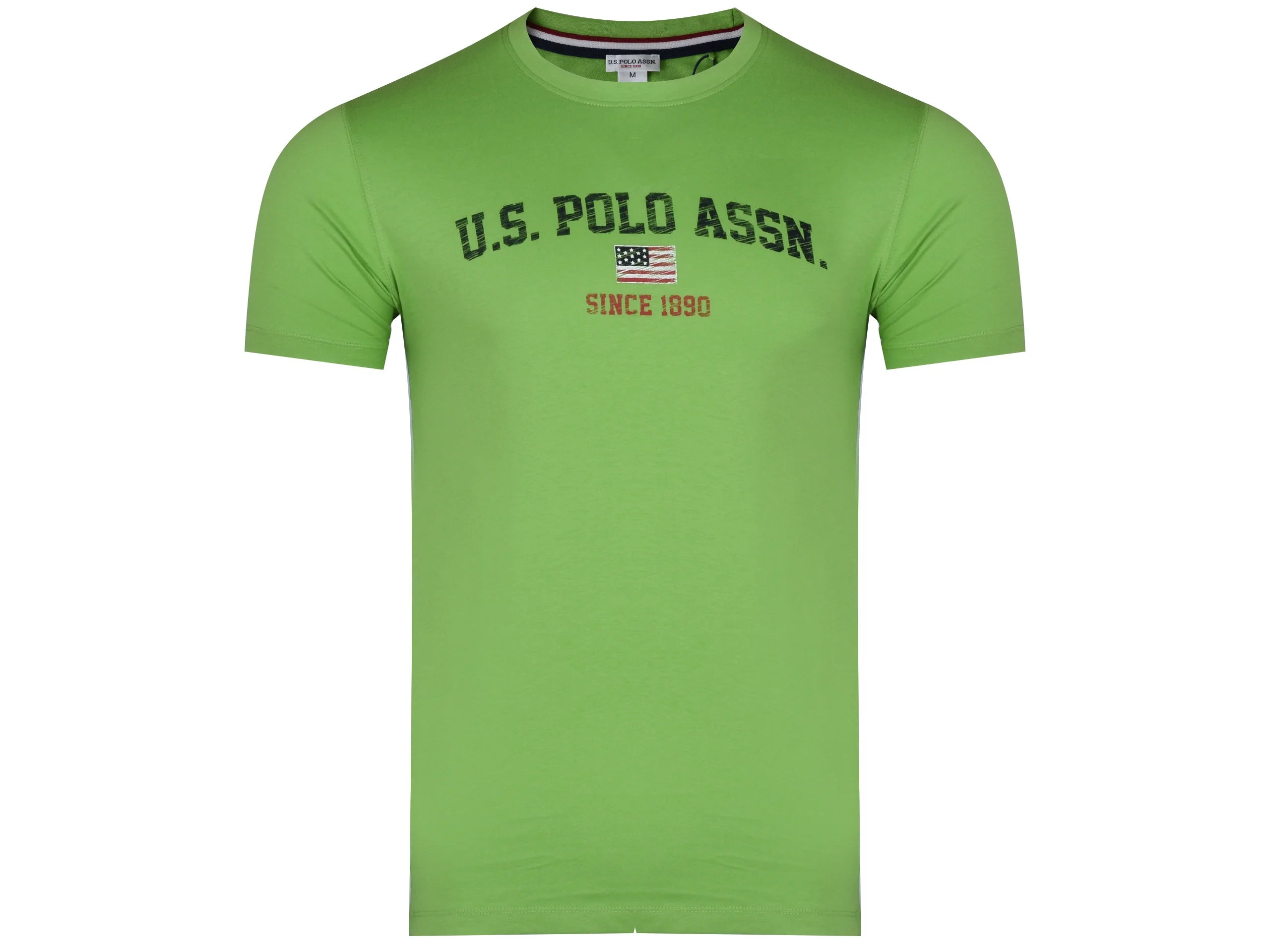 U.S. POLO ASSN. Мъжка тениска "NICK" – Ярко Зелена