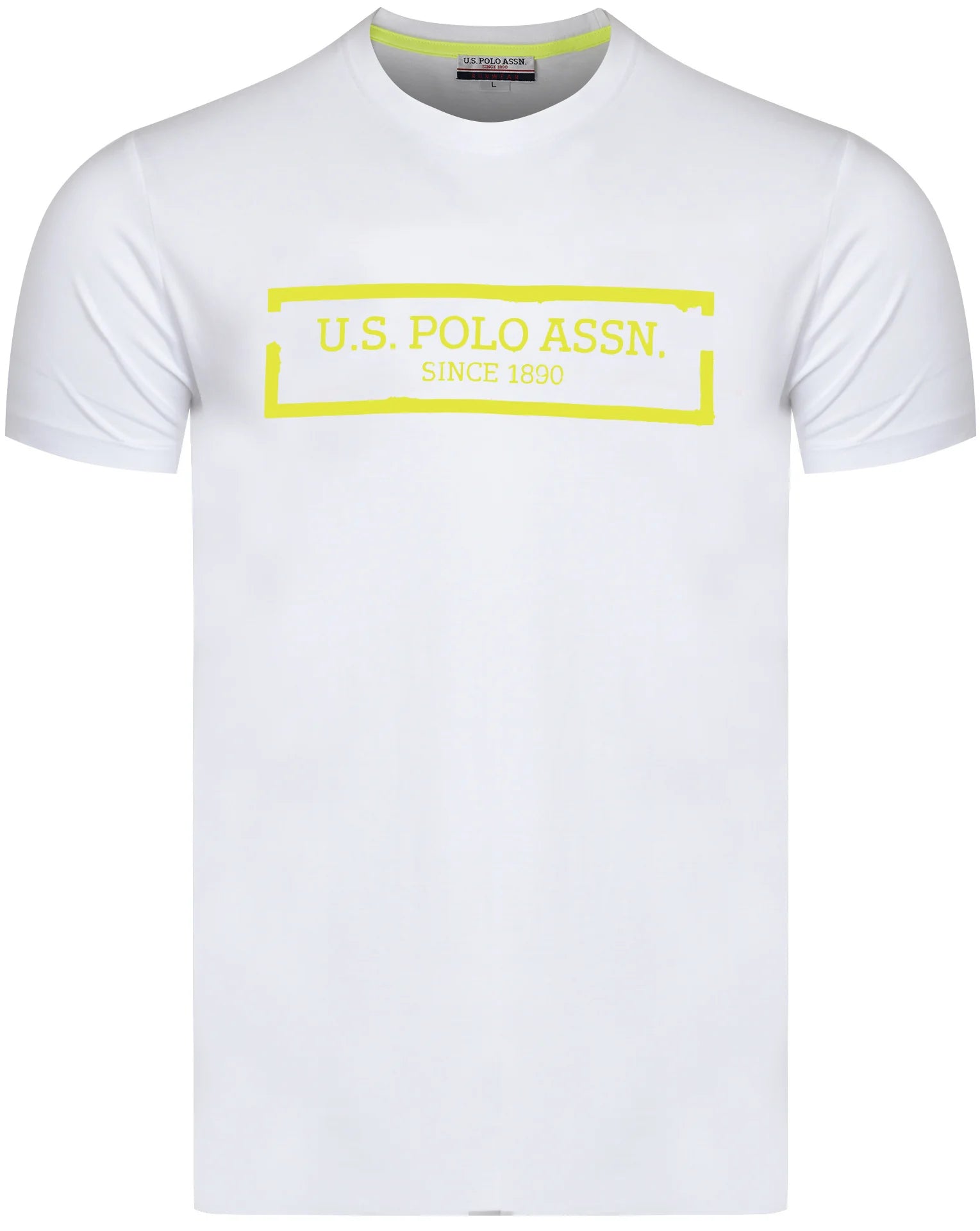 U.S. POLO ASSN. - Мъжки Летен Комплект – Бяла Тениска с Тъмносини Къси Панталони "Kurt"