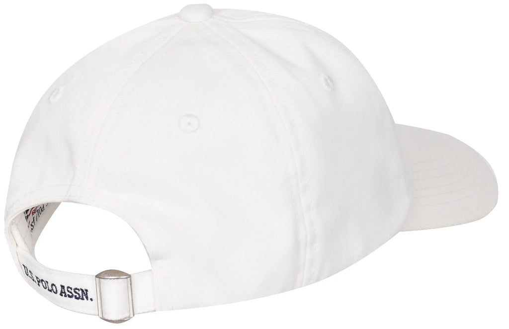 U.S. POLO ASSN. BUSHER HAT CAP - Бяла Бейзболна Шапка с Козирка