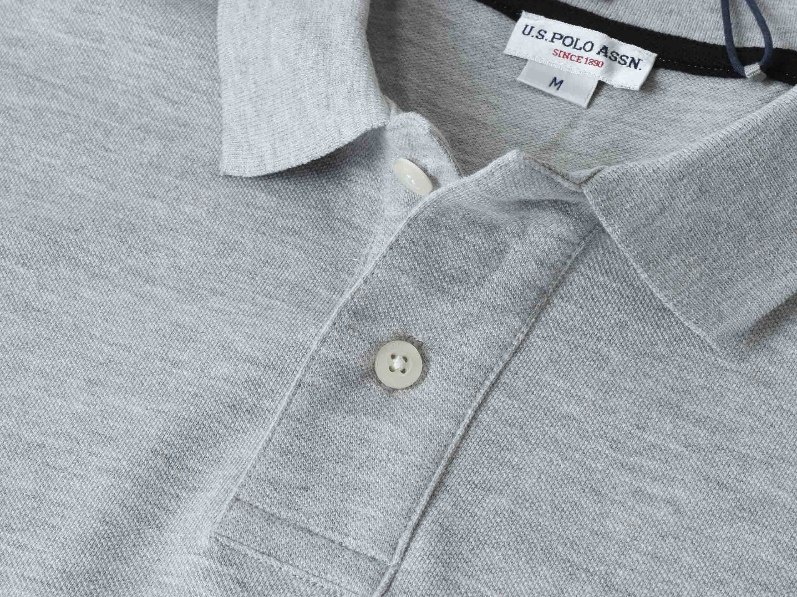 U.S. POLO ASSN. - Сива Мъжка Поло Тениска CARD