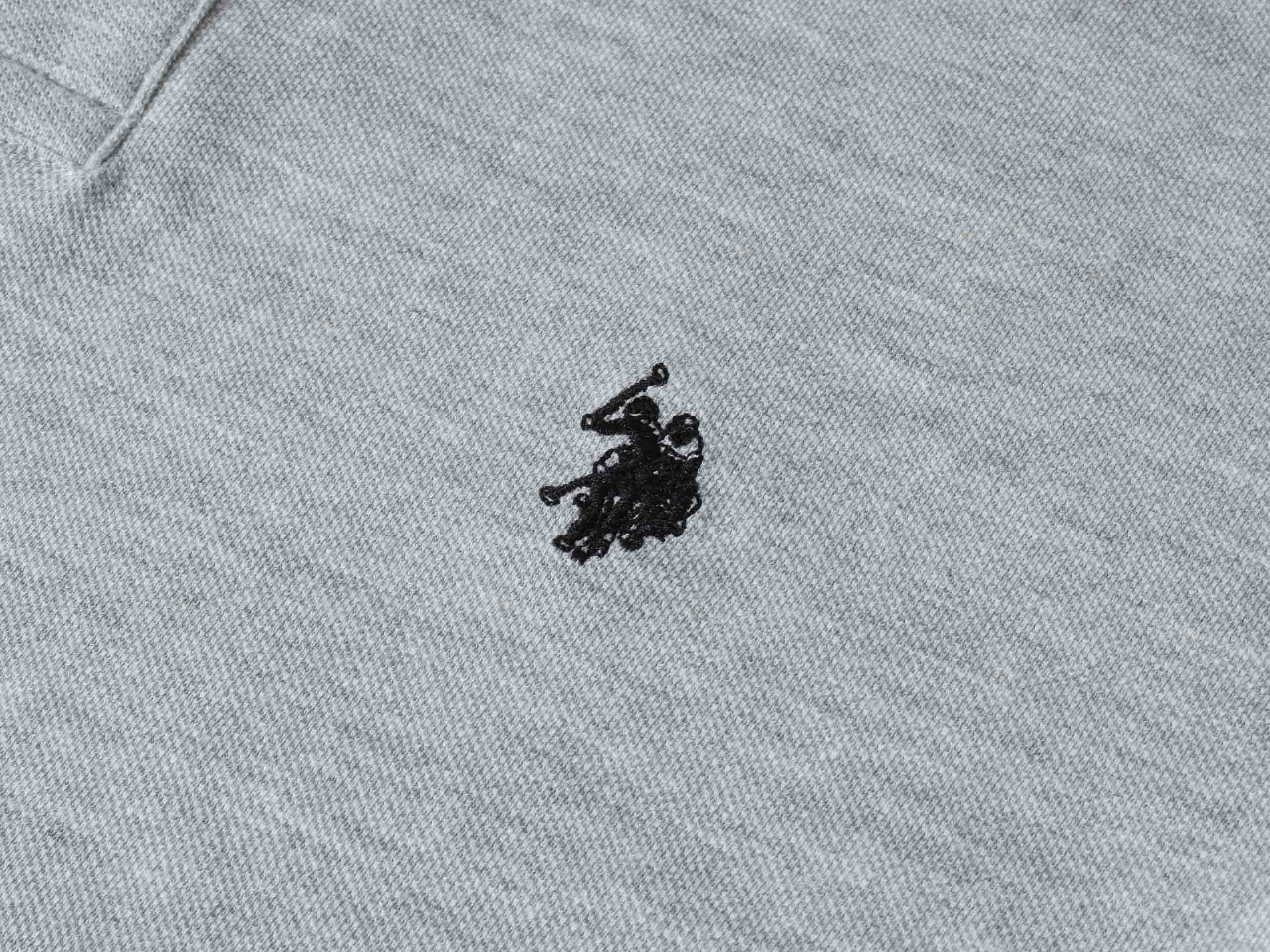 U.S. POLO ASSN. - Сива Мъжка Поло Тениска CARD