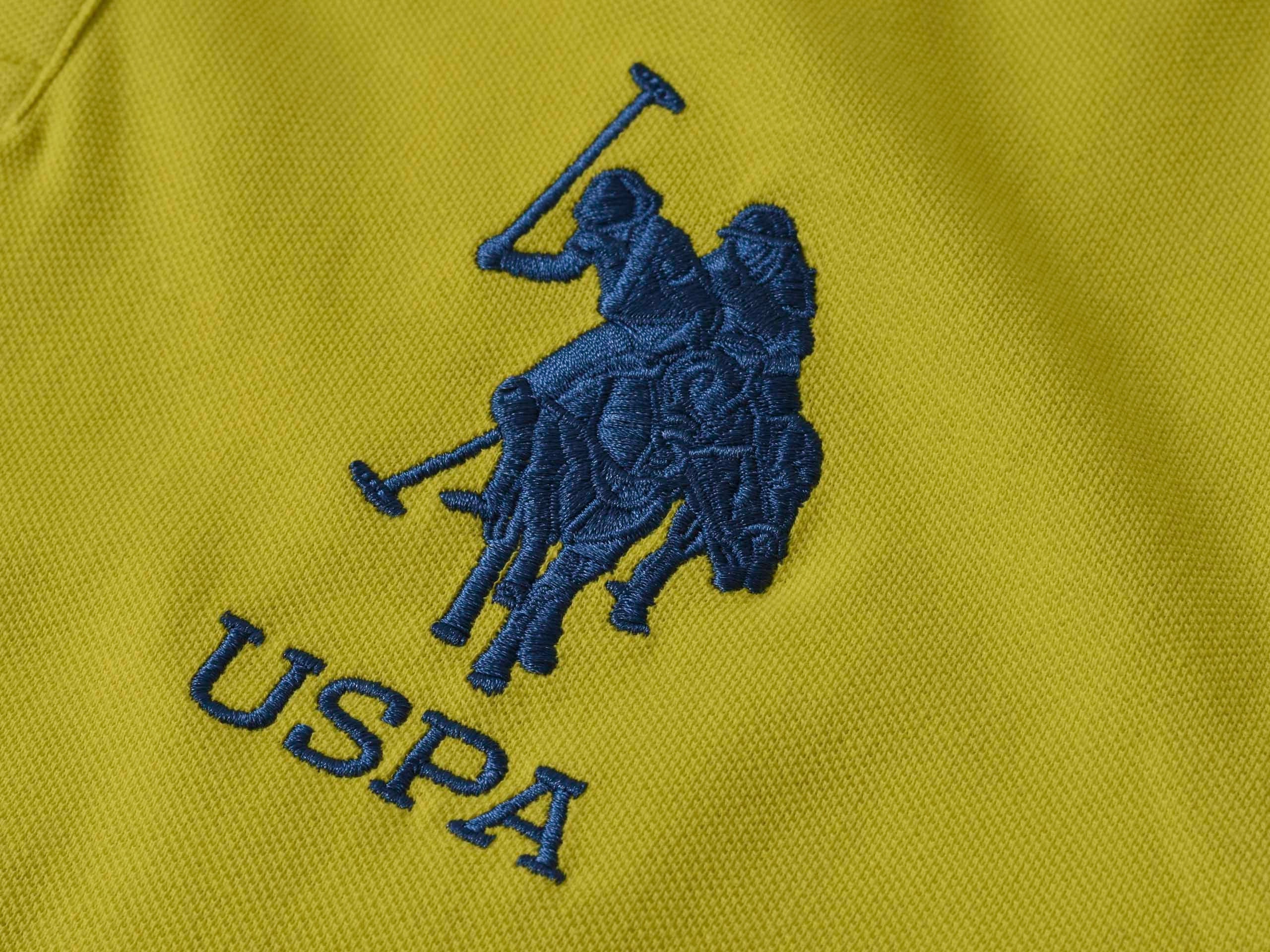 U.S. POLO ASSN. Мъжка Поло Тениска SALM – Жълта с Бродирано Лого