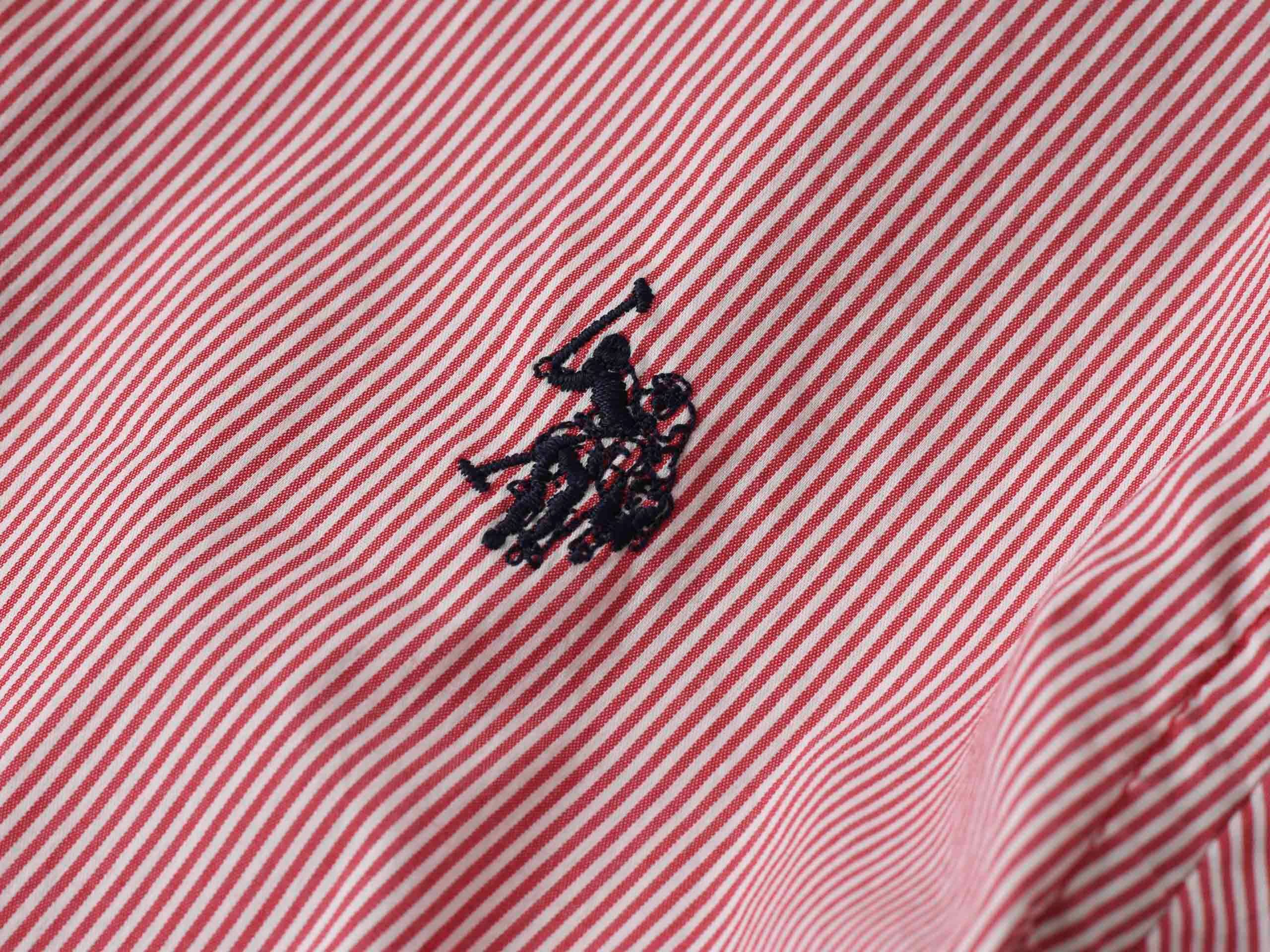 U.S. POLO ASSN. Мъжка Риза INCHES – Червено - Бяло Райе