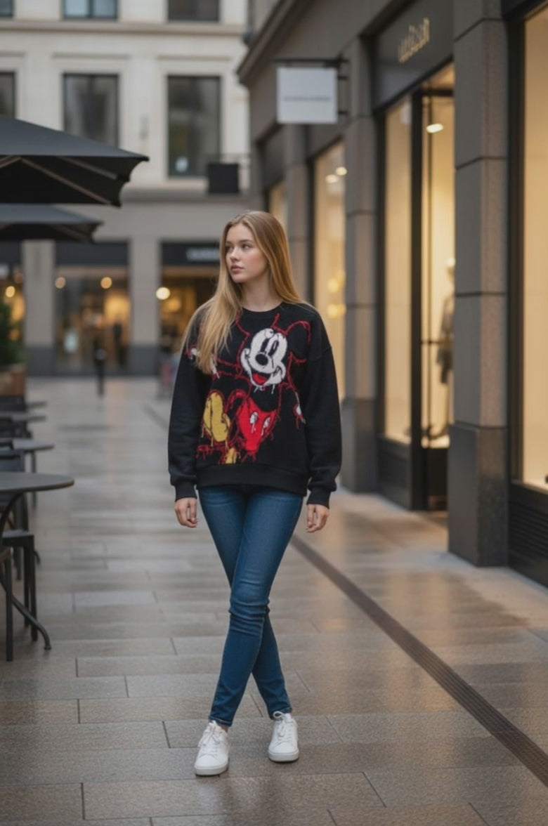 DESIGUAL Дамска блуза без цип – Черна