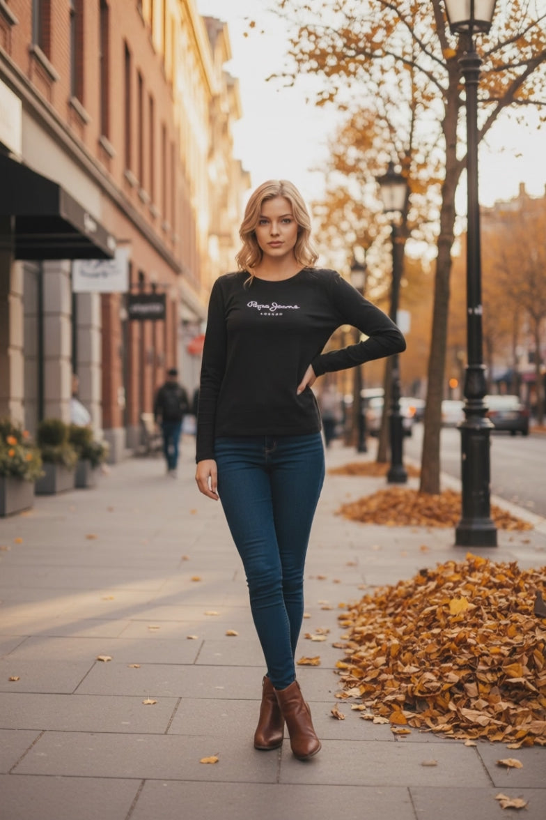 Pepe Jeans – Дамска тениска с дълъг ръкав