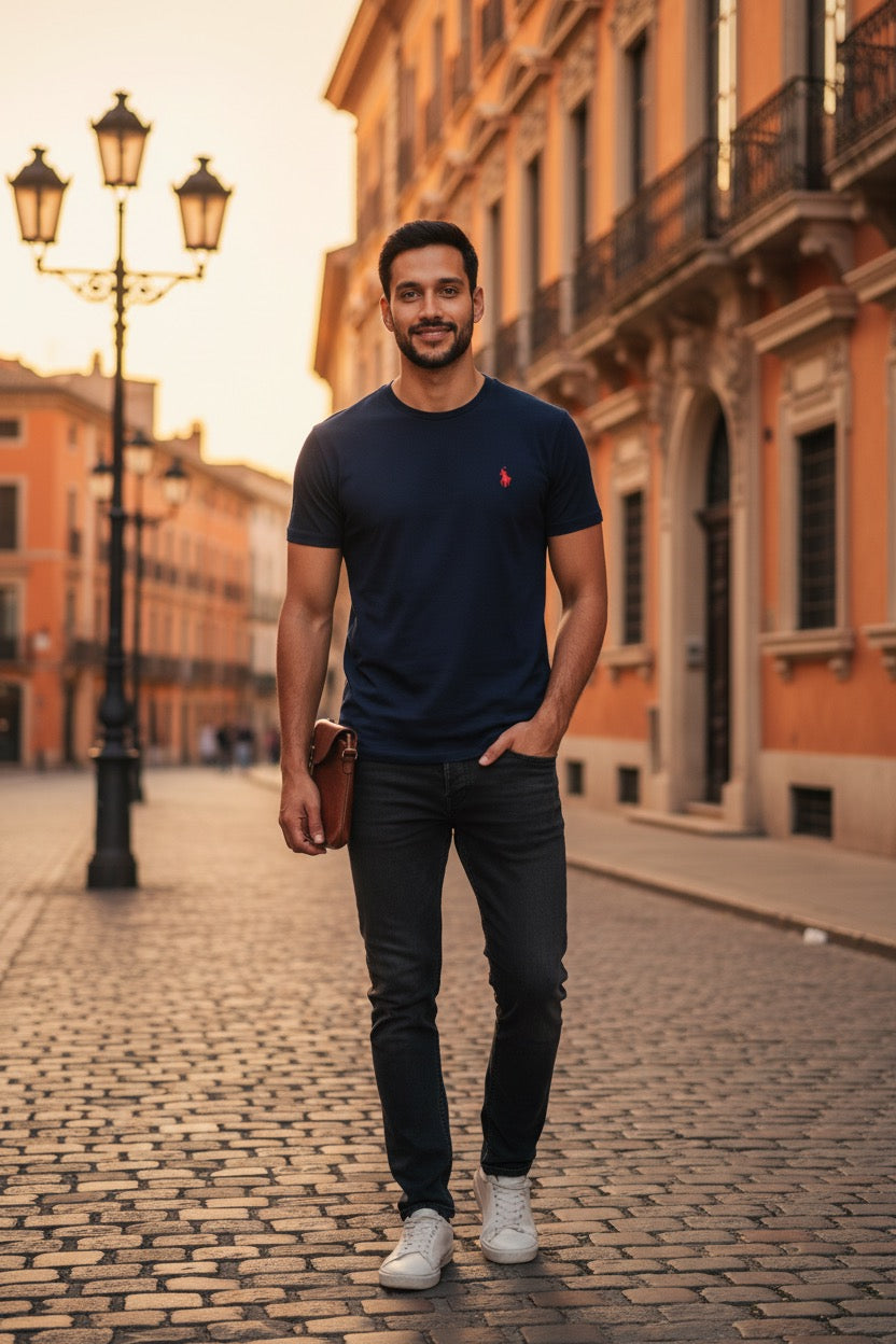 U.S. POLO ASSN. - Мъжка Тениска LUCA Тъмносиня