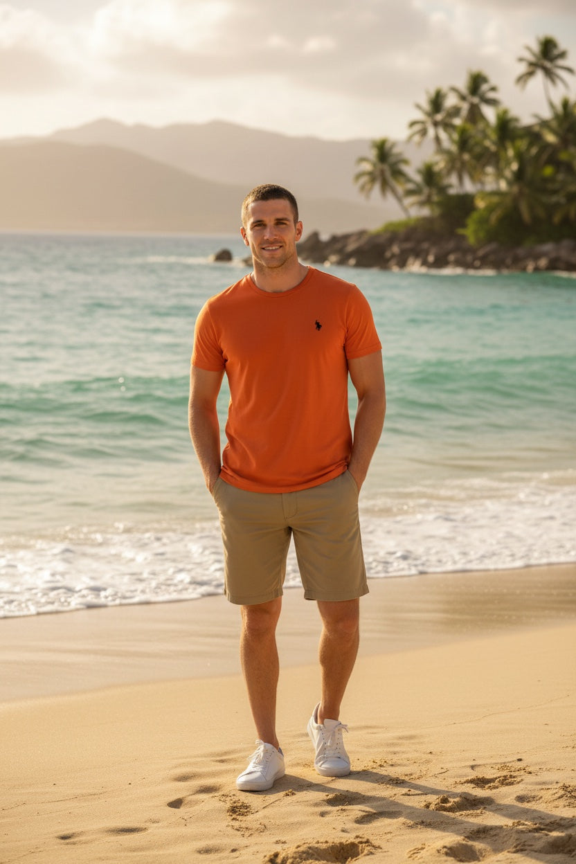 U.S. POLO ASSN. - Мъжка Тениска LUCA Оранжева