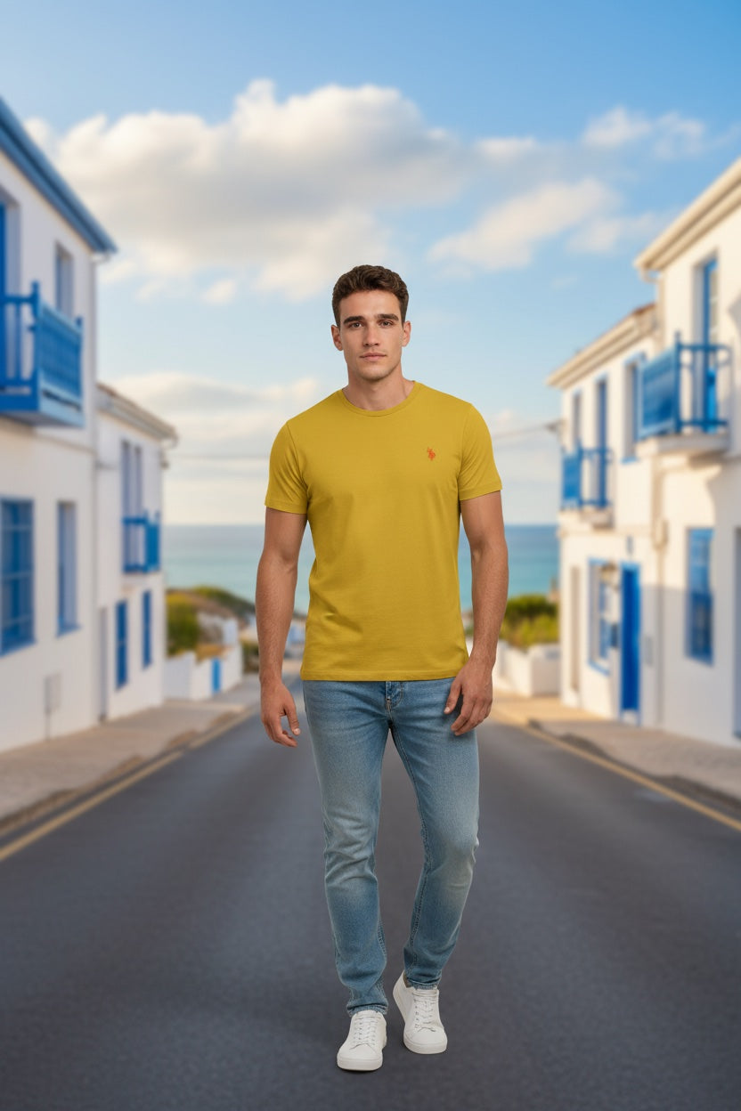 U.S. POLO ASSN. – Мъжка Тениска "Luca" – Жълта