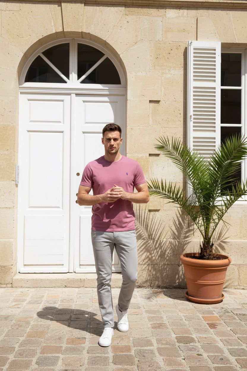 U.S. POLO ASSN. – Мъжка Тениска "Mick" – Розово-Лилава