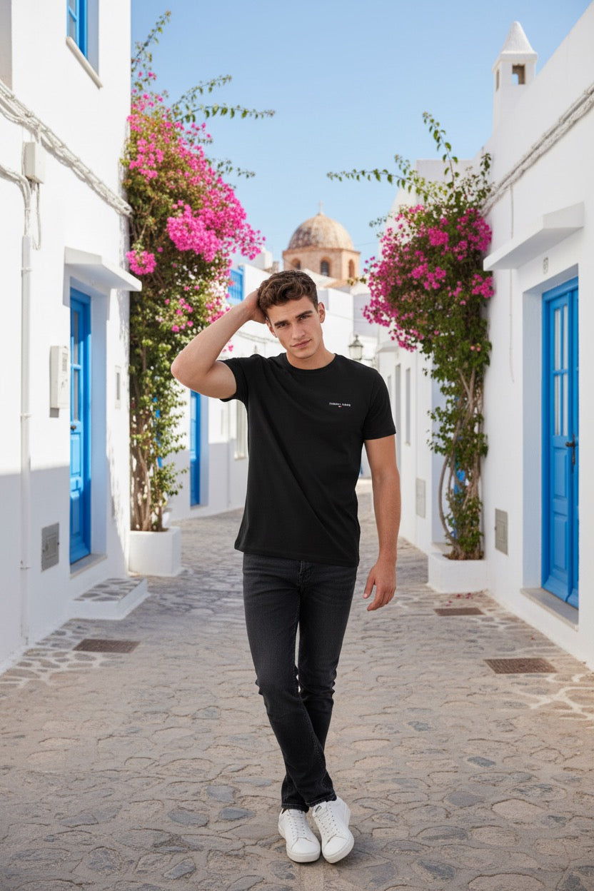 Tommy Hilfiger Мъжка Тениска с Къс Ръкав – Черна