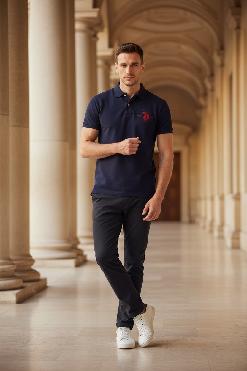 U.S. POLO ASSN. Мъжка Поло Тениска SALK – Тъмносиня