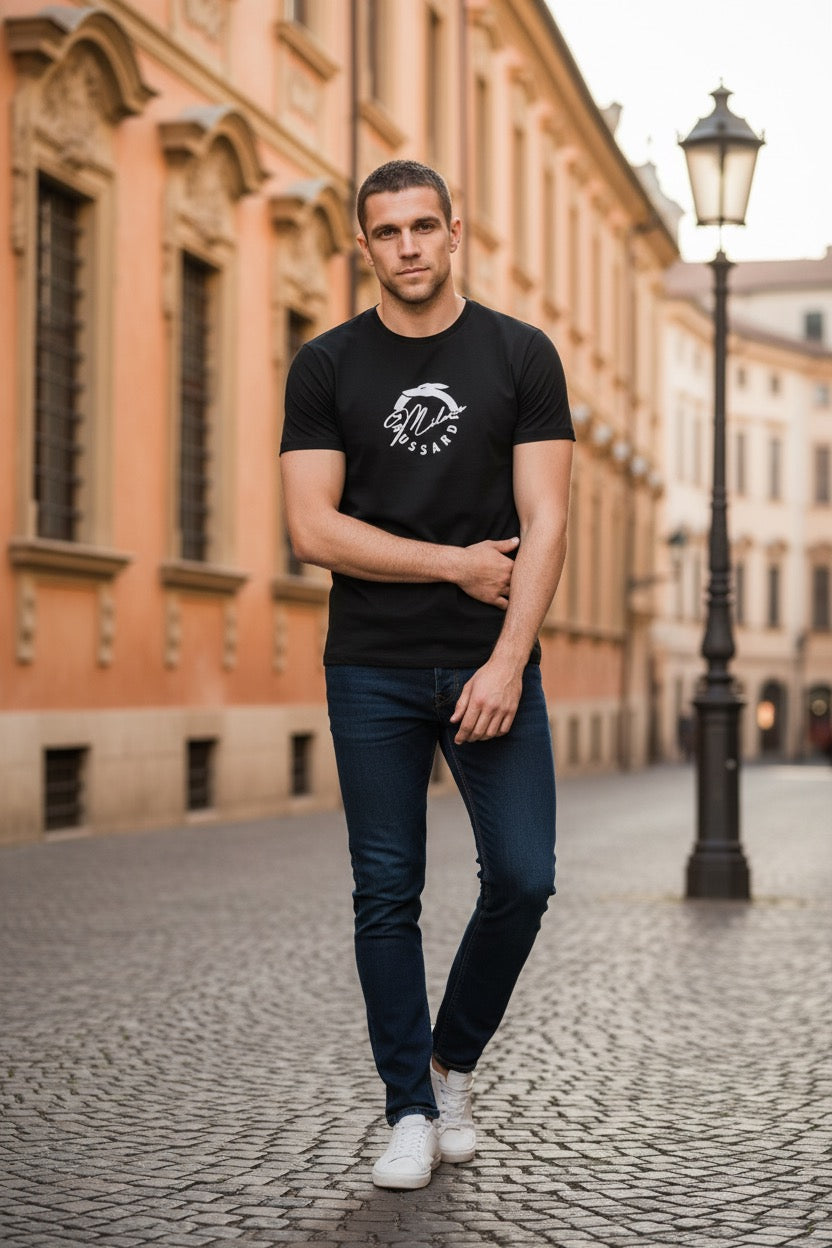 TRUSSARDI Мъжка Тениска с Къс Ръкав - Черна