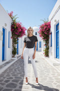 TOMMY HILFIGER Дамска Тениска с Къс Ръкав - Черна